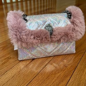 Kurt Geiger Kensington pink faux mini bag